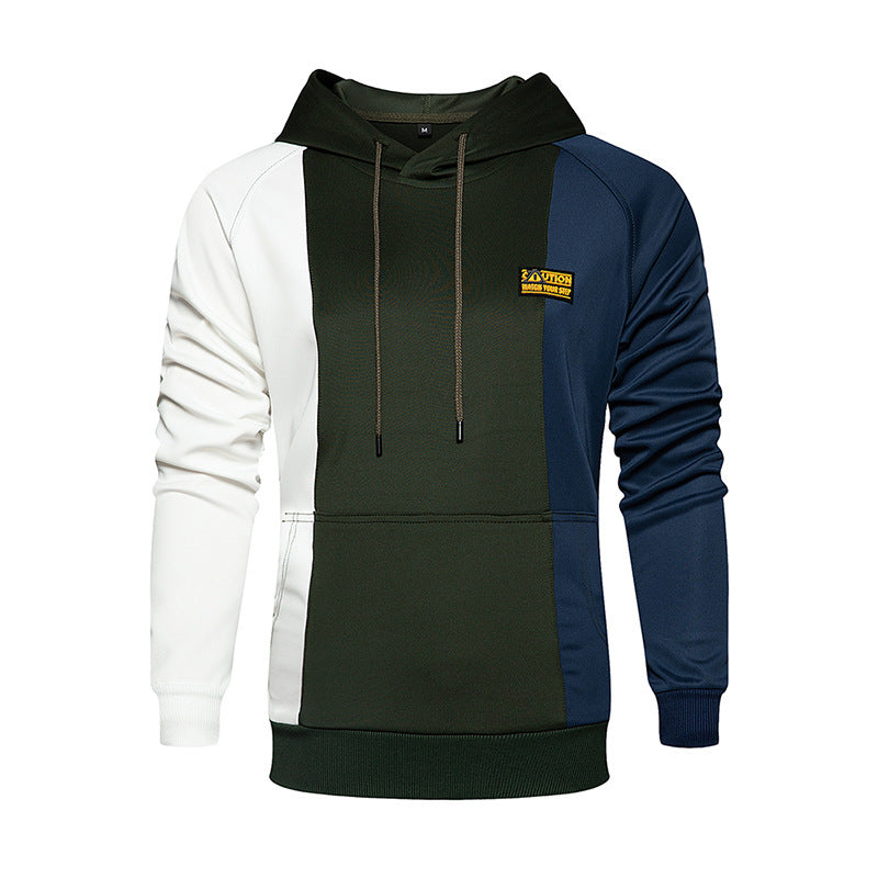 Men's mosaic hooded cardigan sweater