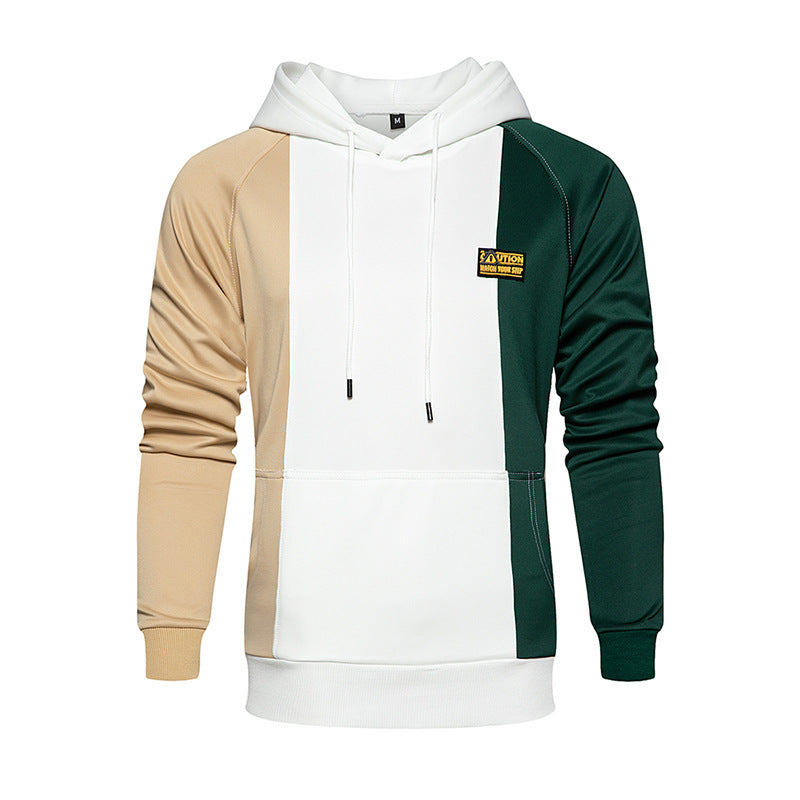 Men's mosaic hooded cardigan sweater