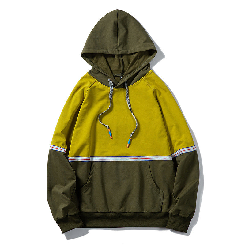 Men's mosaic hooded cardigan sweater