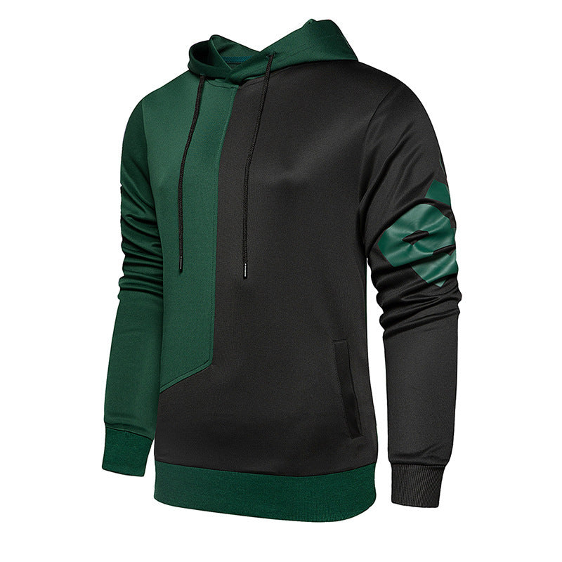 Men's mosaic hooded cardigan sweater