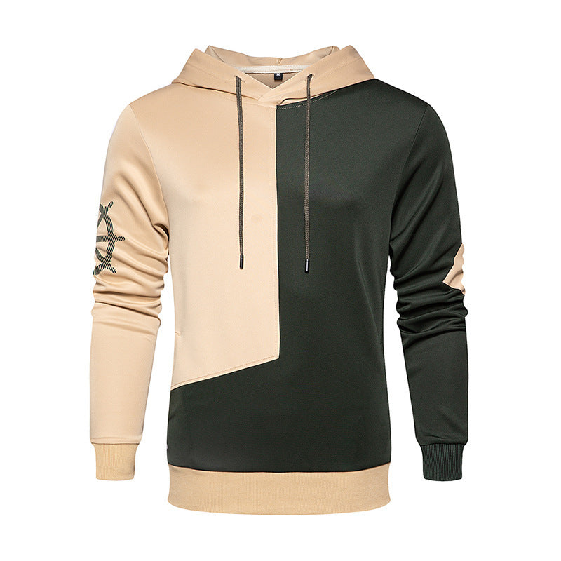 Men's mosaic hooded cardigan sweater