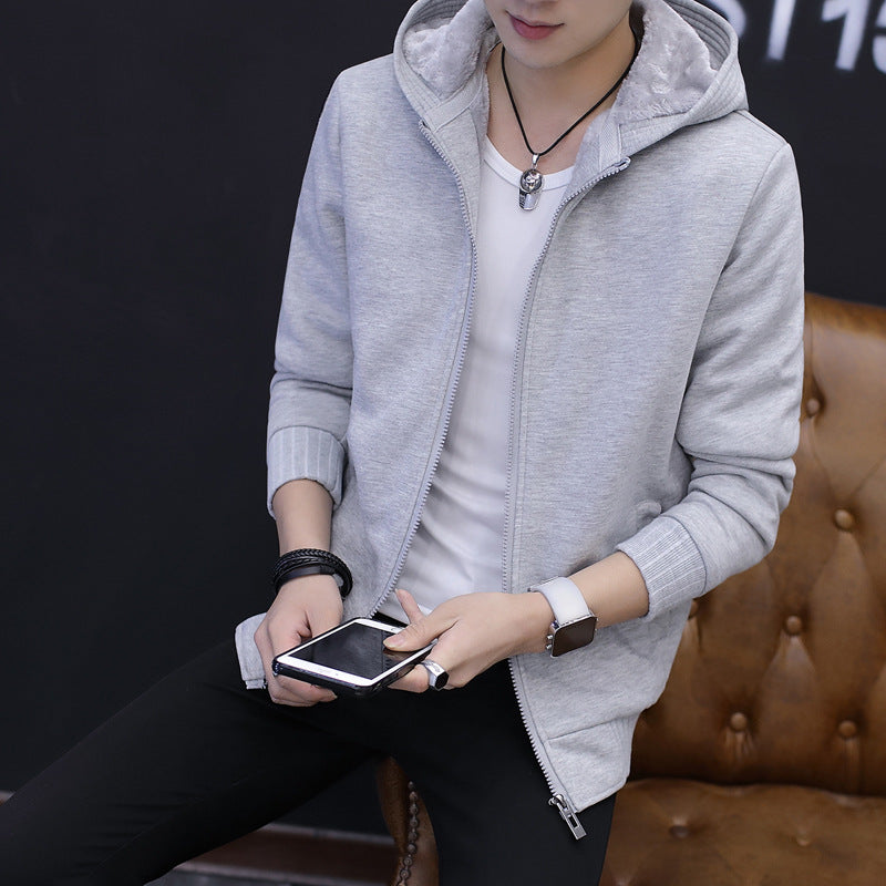 Velvet blank sweater solid color coat