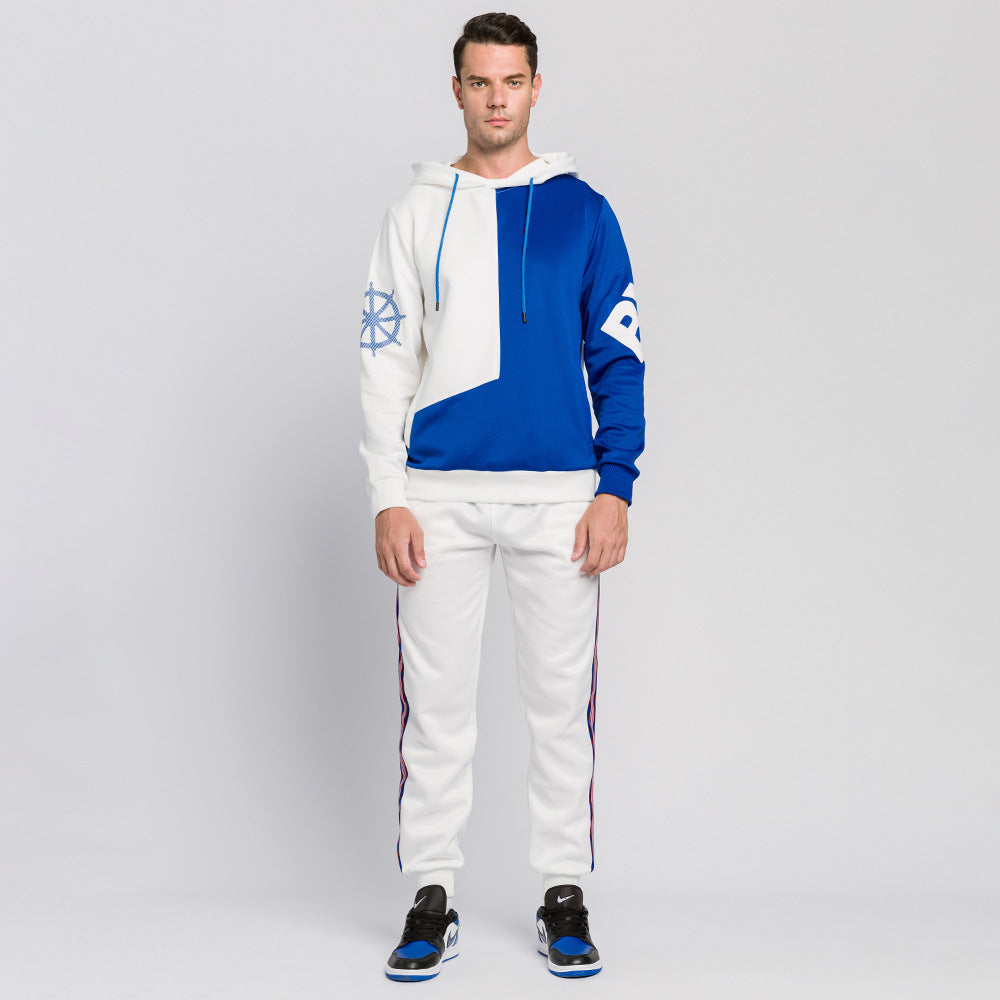 Men's mosaic hooded cardigan sweater