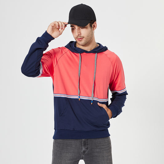 Men's mosaic hooded cardigan sweater