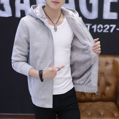 Velvet blank sweater solid color coat